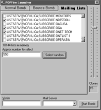 Mailing List Bomb